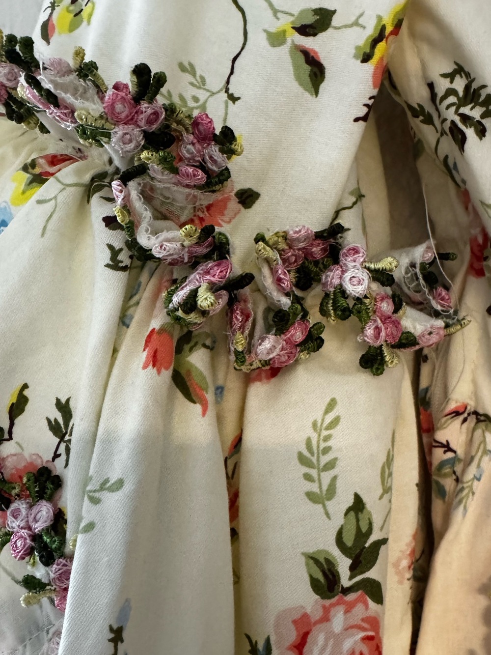 French Queen Costume Marie Antoinette Dress Floral 18th Century Victorian Rococo - Picture 8 of 15